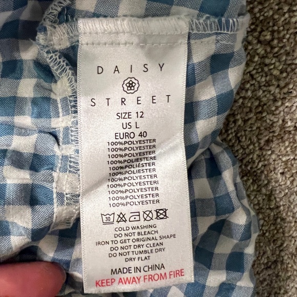 URBAN OUTFITTERS Gingham Plaid Bohemian Daisy Street Milkmaid Midi Dress SIZE L - Picture 9 of 16